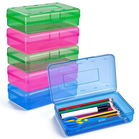 plastic pencil boxes for school